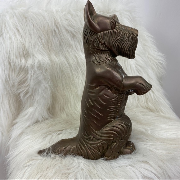 Brass upright Scottie dog large - Picture 4 of 9